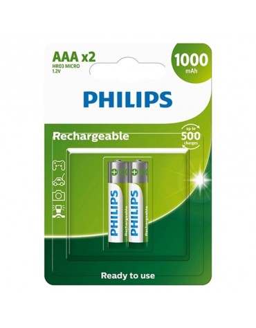 PHILIPS PILA RECARGABLE R03-B2RTU10/97 1000MHA