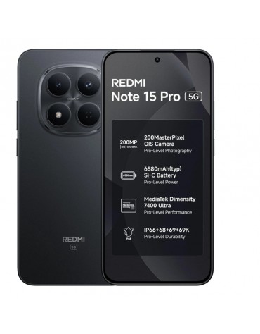 XIAOMI REDMI NOTE 15 PRO 5G 8/256 PRETO