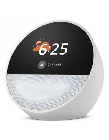AMAZON ECHO SPOT ALEXA SMART 2024 COM RELOGIO / BRANCO