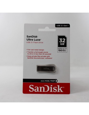 PENDRIVE SANDISK ULTRA LUXE 32GB USB 3.1 150MBS