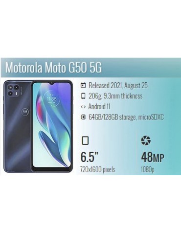 Motorola G50 5G 4GB Ram + 128Gb Memory